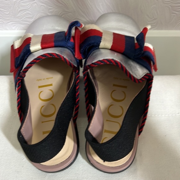 Gucci Girl Slingback Loafers Metallic Silver - Picture 2 of 4